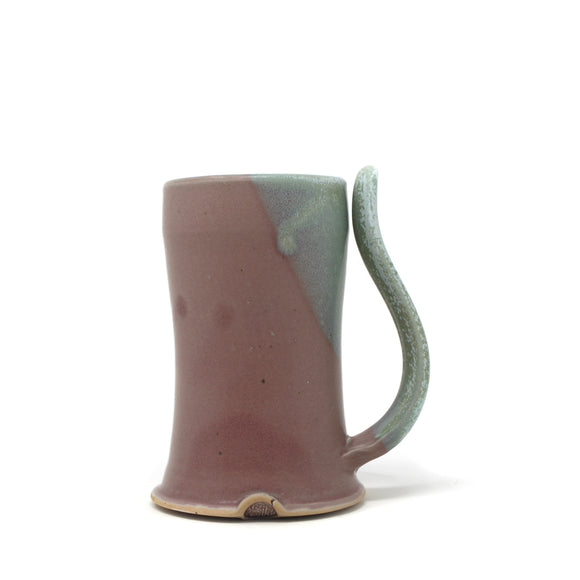 Pink Mug w. Green Tail Handle