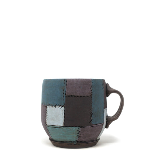 Patchwork Mug: Blue + Purple