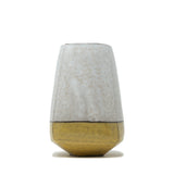 Vase: White w. Yellow